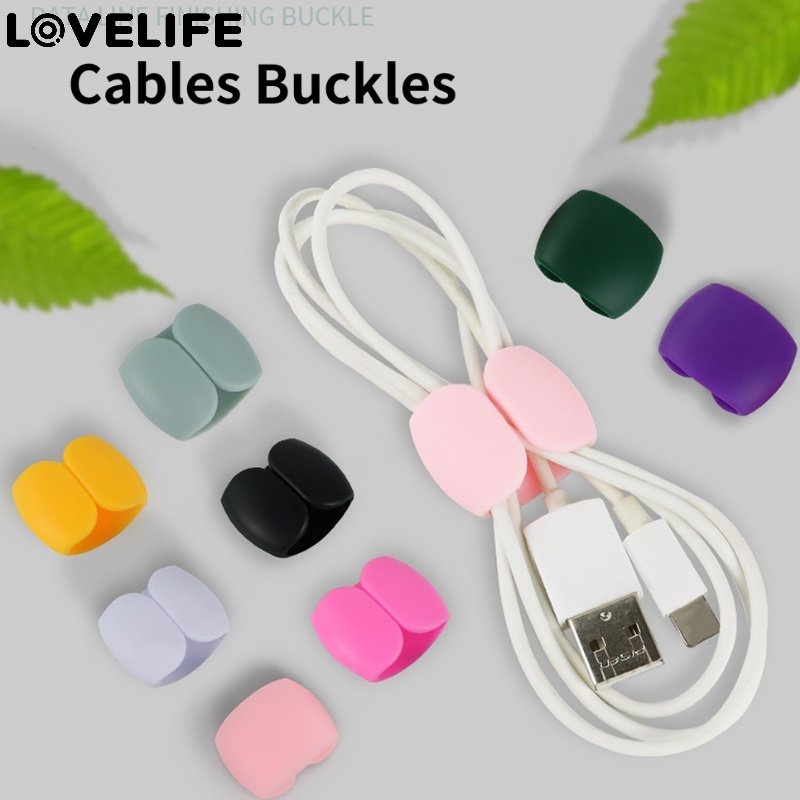 5pcs Charing Cord Urus Klip Saluran Kulkas Komputer Tempat Penyimpanan Kabel Data Organizing Buckle Earphone Wires Winder Untuk Sekolah Kantor Keluarga