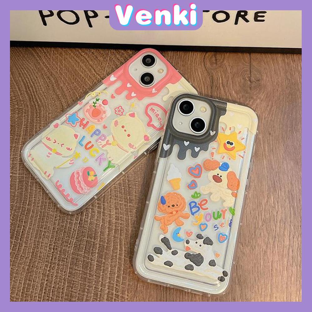 Case For iPhone 14 Pro Max TPU Soft Jelly Airbag Clear Case Cute Cartoon Cat and Dog Camera Protection Shockproof For iPhone 14 13 12 11 Plus Pro Max 7 Plus X XR