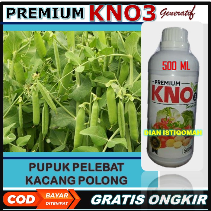 (PROMO) 500 ML KNO 3 Premium PUPUK KALIUM Organik CAIR Pelebat Kacang Polong Subur dan Berbuah Maksi