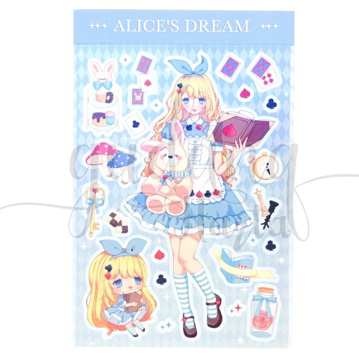 Stiker Alice Dream Stciker Motif Cewek Imut Lucu DIY Scrapbook GH 303355