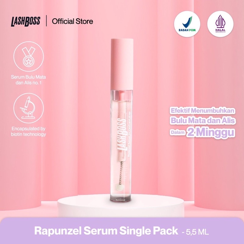 LASH BOS Rapunzel Serum | Serum Penumbuh Bulu Mata dan Alis