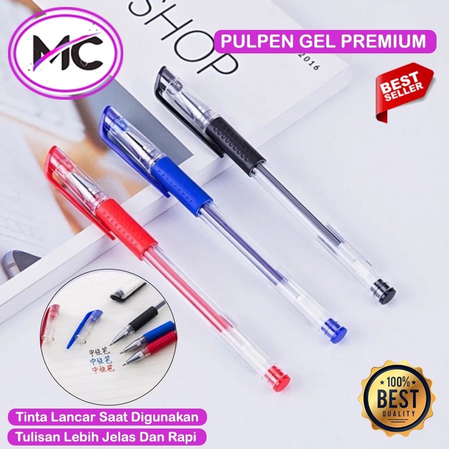 Pulpen Gel Internasional Standard Premium Pen Ballpoint Tinta Cair Pena Gel Pena Sekolah Pulpen Warna Murah Perlengkapan Sekolah Kantor