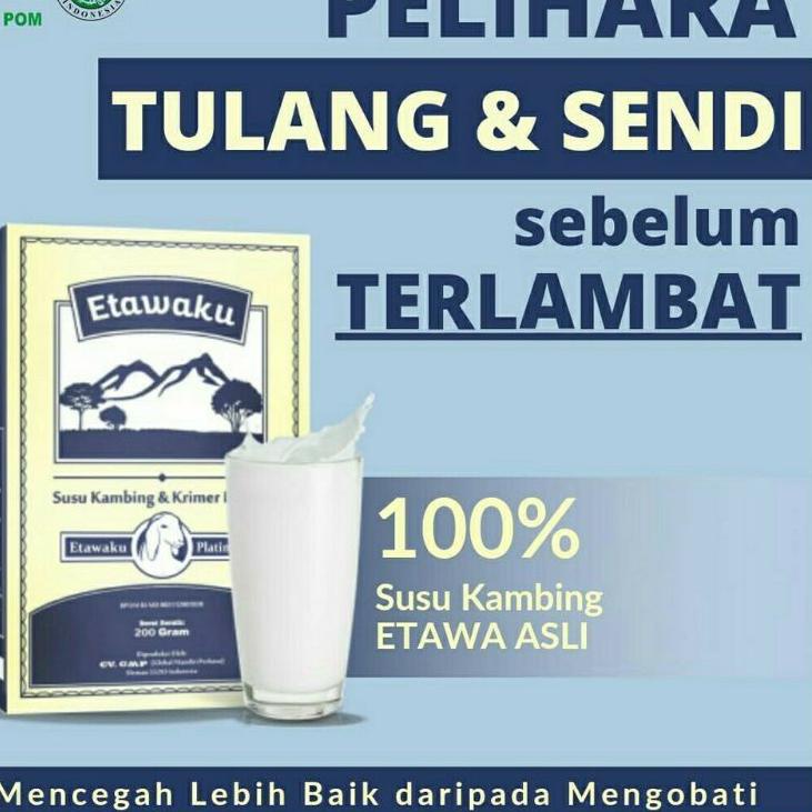 

(PROMO PWT94) Etawaku ORIGINAL isi 200 gram Platinum 3x Atasi Masalah Pernafasan - Susu Kambing Bubuk Provit Ettawaku Tingkatkan Daya Tahan & Imunitas Tubuh ✱