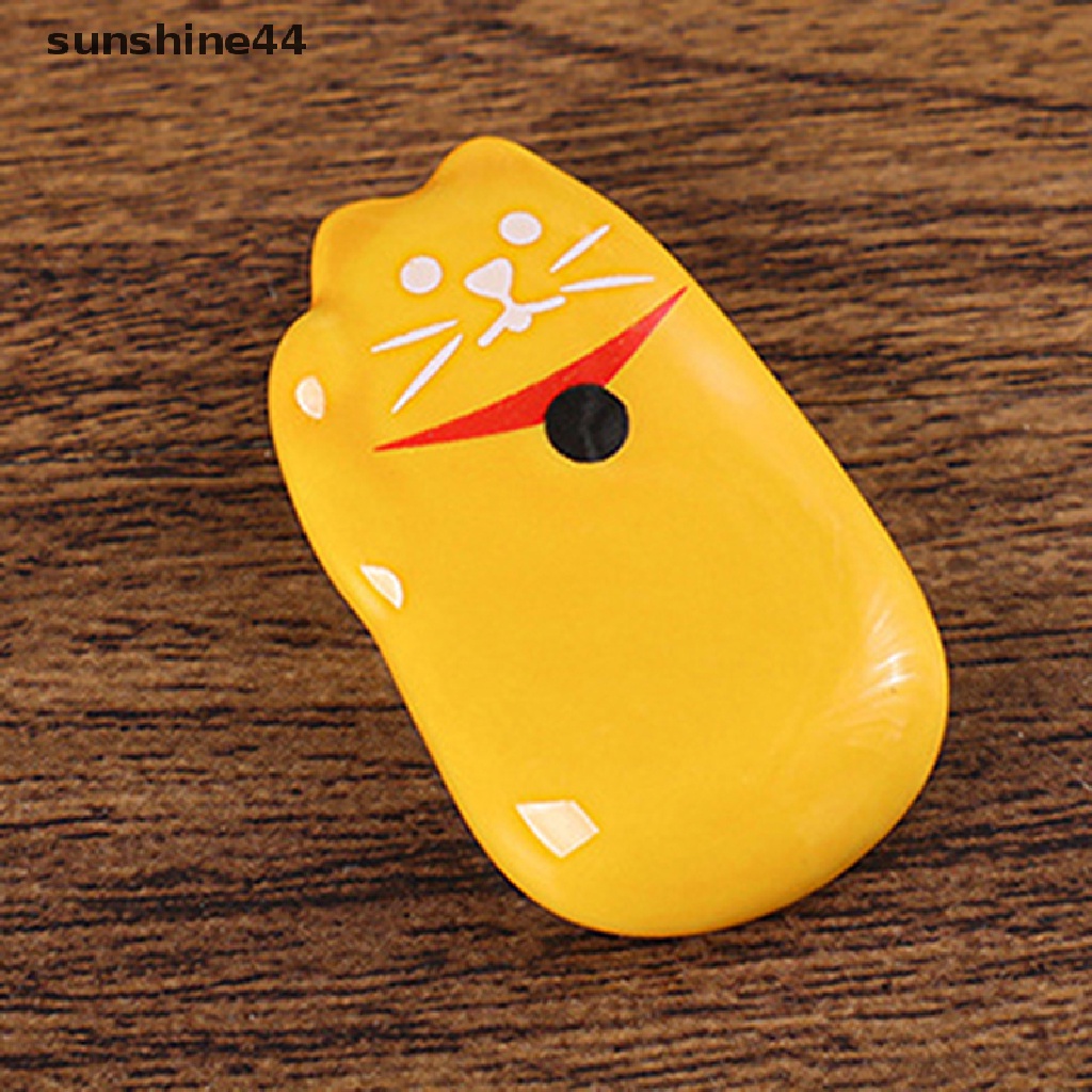 Sunshine Rak Holder Sumpit Desain Kucing Lucu Bahan Keramik