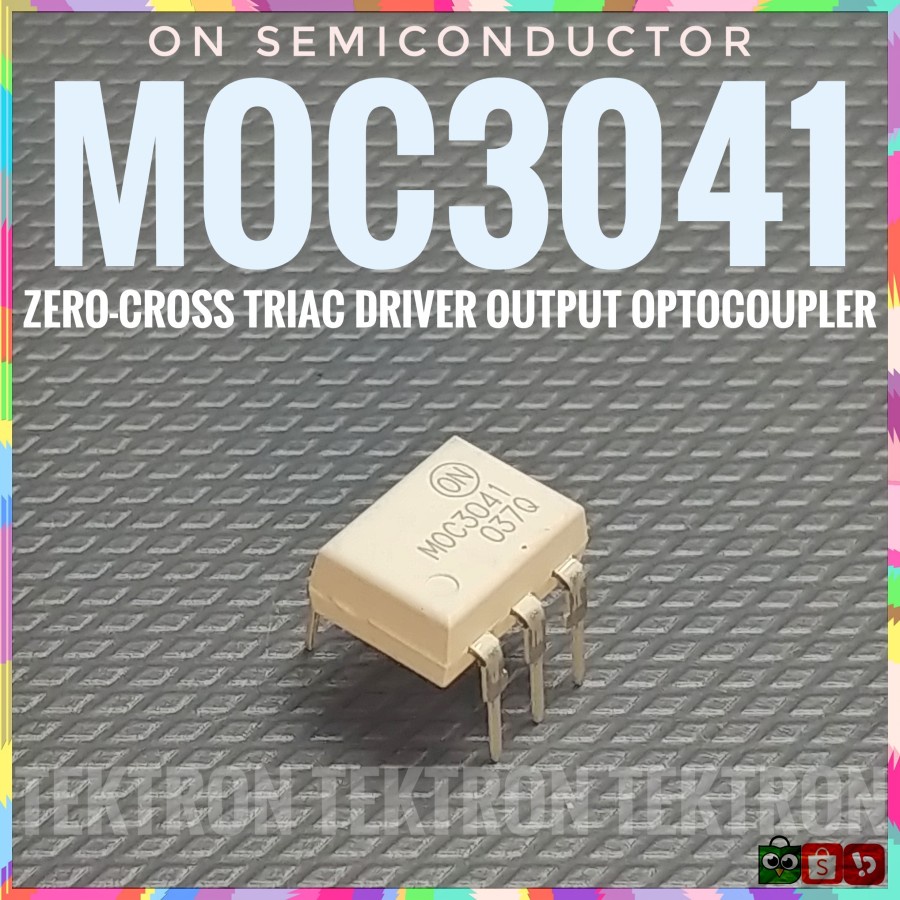 Jual ON Semiconductor MOC3041 Zero Cross Optocoupler MOC 3041 Opto