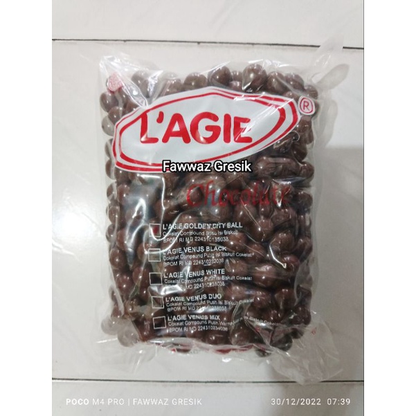 Coklat Lagie Kiloan Cokelat Legie Golden city Chocoball isi biskuit 1kg