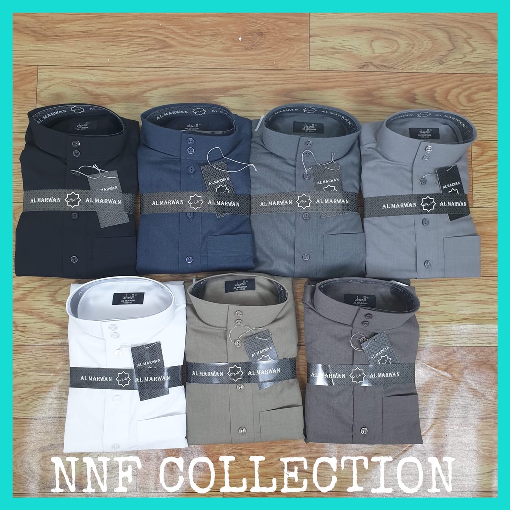 ( BISA COD ) Jubah Haramain, Gamis Pria Al Marwan Wol Non Manset Premium Import Vietnam