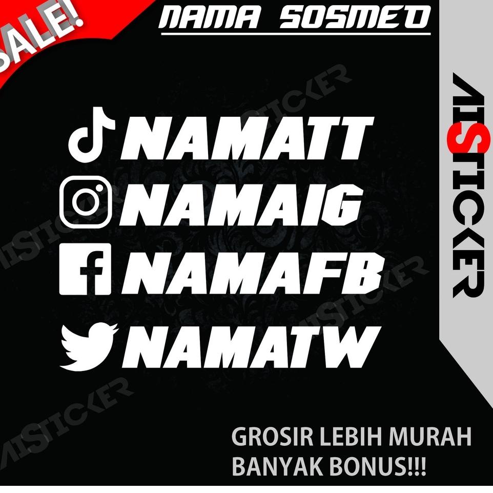 

ほ STIKER NAMA SOSMED CUTTING MURAH! ㅙ