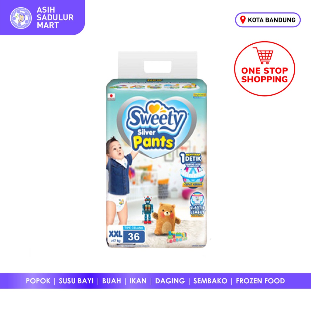 Sweety XXL36 silver pants popok sekali pakai promo murah Bandung