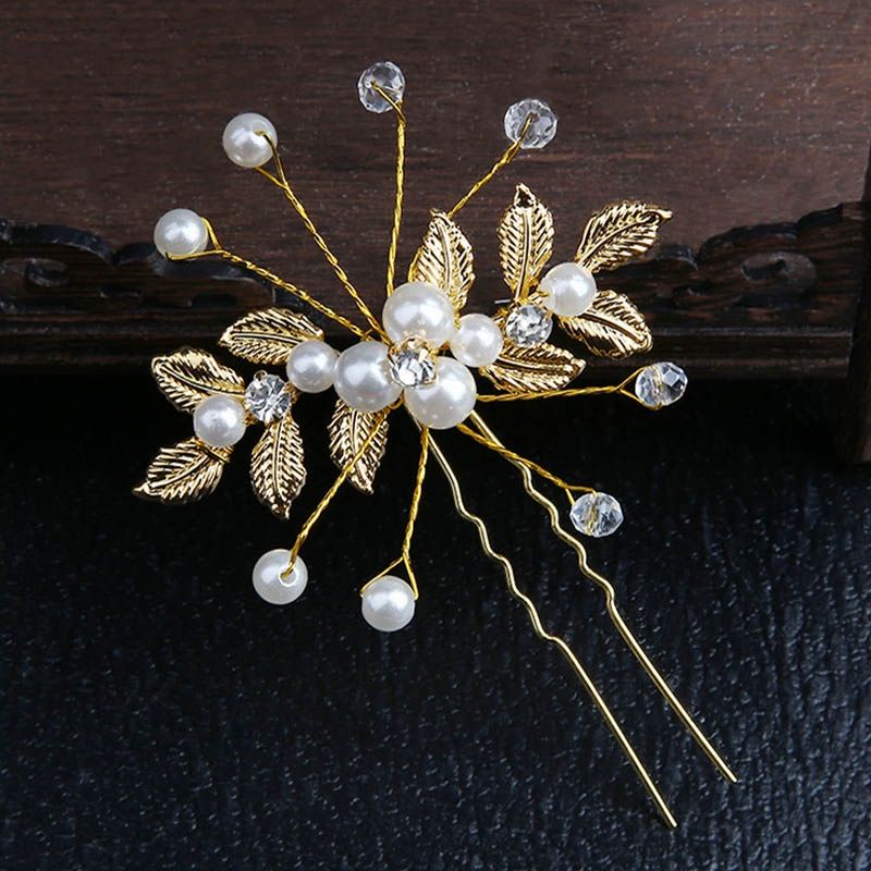 Anggun Hairpin - Tusuk Konde Aksesoris Sanggul Rambut Warna Silver &amp; Gold