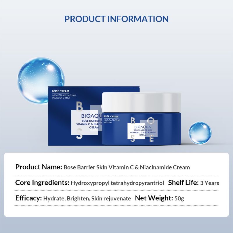 Bioaqua Bose Barrier Skin Vitamin C &amp; Niacinamide Cream