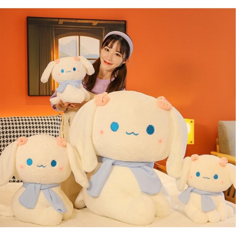 Boneka Cinnamoroll Pakai Syal Bahan Plush