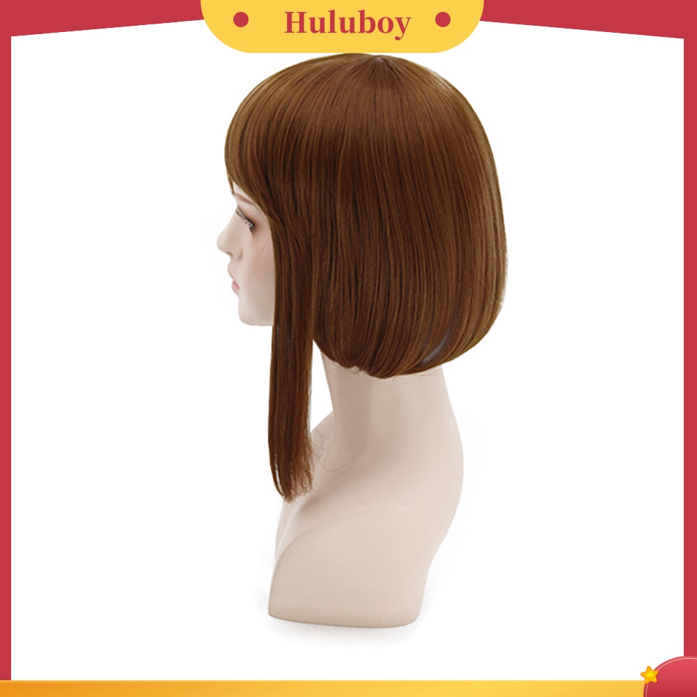 Wig Rambut Pendek Cosplay Anime Bahan Serat Sintetis Suhu Tinggi Untuk Wanita