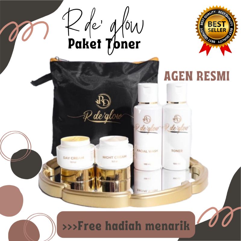 Cream R de Glow Skincare Paket Toner  by Rinna Diazella Original 100%