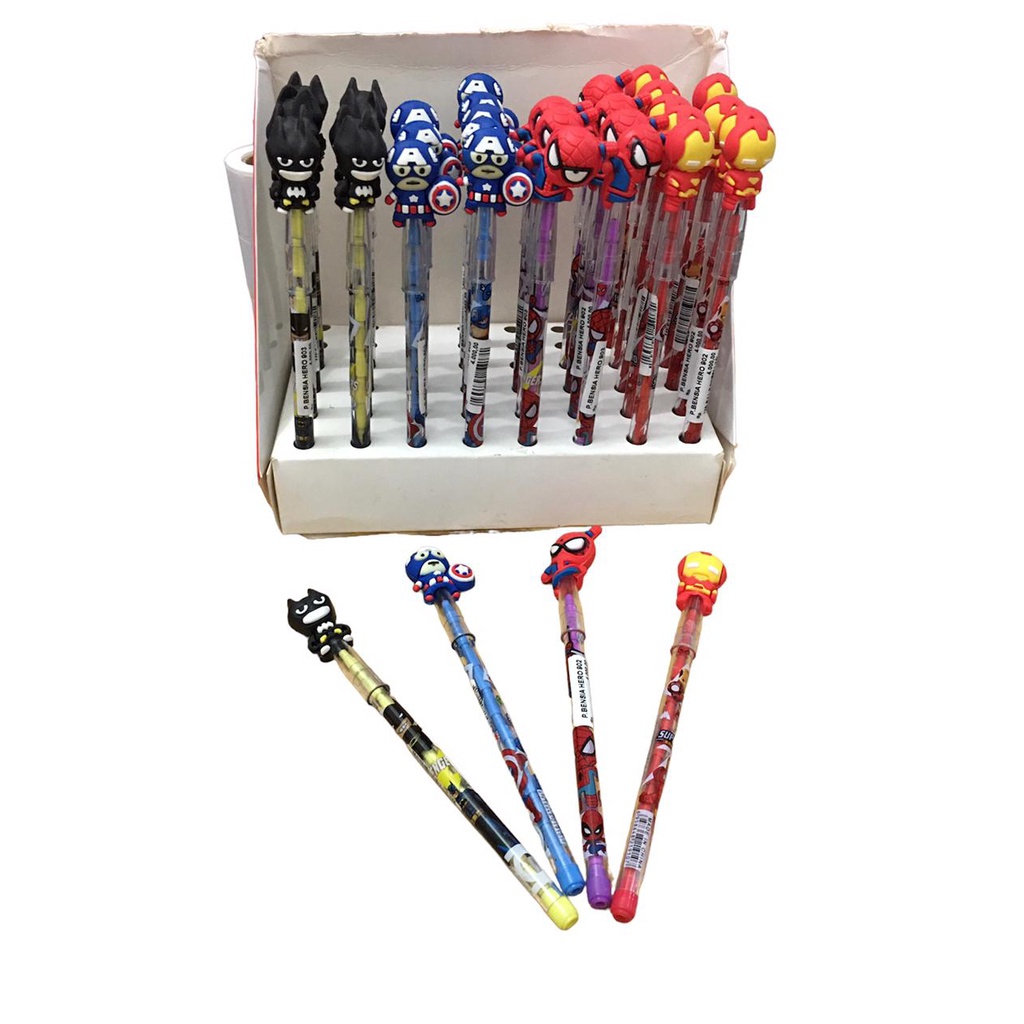 

pensil bensia karakter superhiro/pensil bongkar pasang