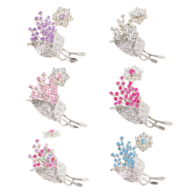 MI SHOPINN - Bros Jilbab Hijab Kepala Kerudung Kebaya Bunga B-111 Brooch Flower Crystal Cantik