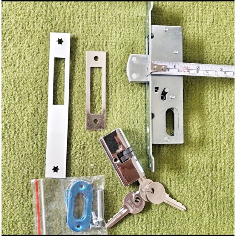 Kunci pintu alumunium set/ kunci pintu alumunium sliding door lock sleding slading kunci catok kait gaet swing kunci pintu alumunium geser kunci kmekar kunci pintu alumunium 6423 catok super promo kunci alumunium/kunci pintu kaca catok kait geser