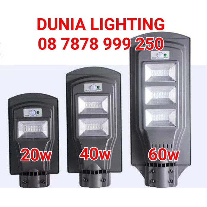 Lampu jalan solar cell 40w PJU tenaga surya 40 watt 40watt 40 w