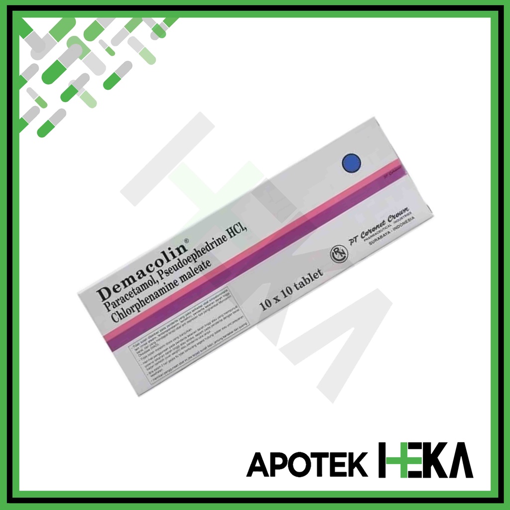 Demacolin Strip isi 10 Tablet - Obat Flu Demam Sakit Kepala (SEMARANG)
