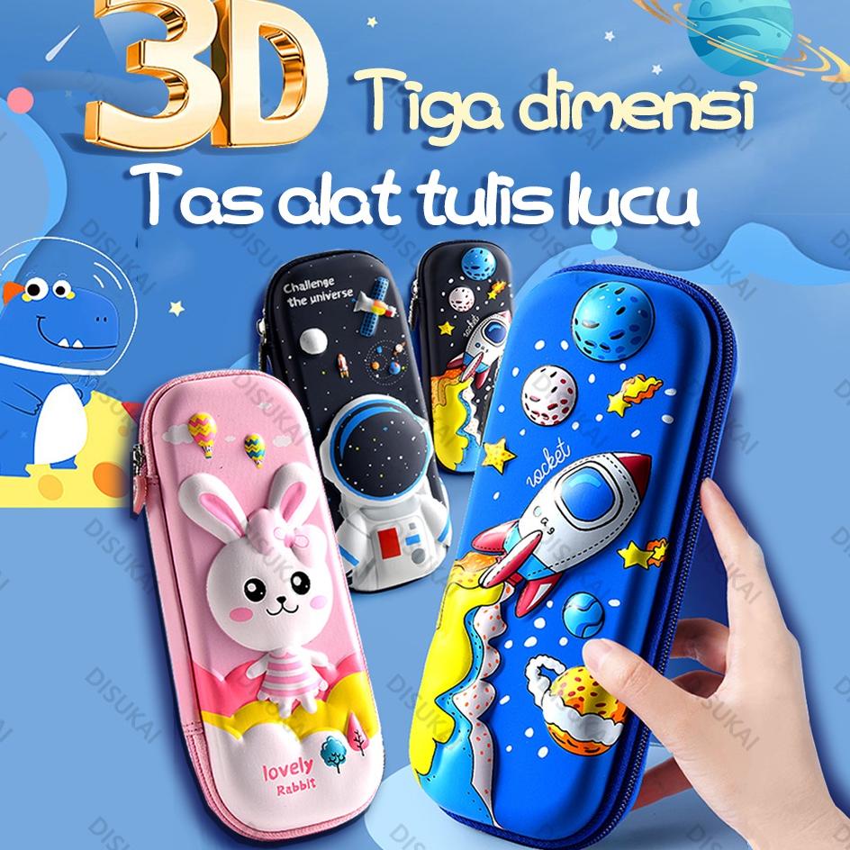 

[K-6W ☎] 【Stok Baru】Kotak pensil kartun 3D Sekolah mulai Menghadiri kelas Penyimpanan Anak Tahan air Tidak mudah kotor Ukuran besar-murah