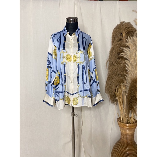 ZARA Silk Shirt | Kemeja Silk Blouse