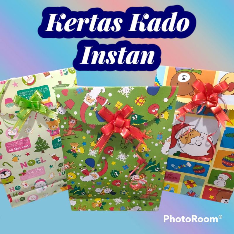 

KERTAS KADO NATAL / GOODIE BAG CHRISTMAS / PAPER BAG + STIKER