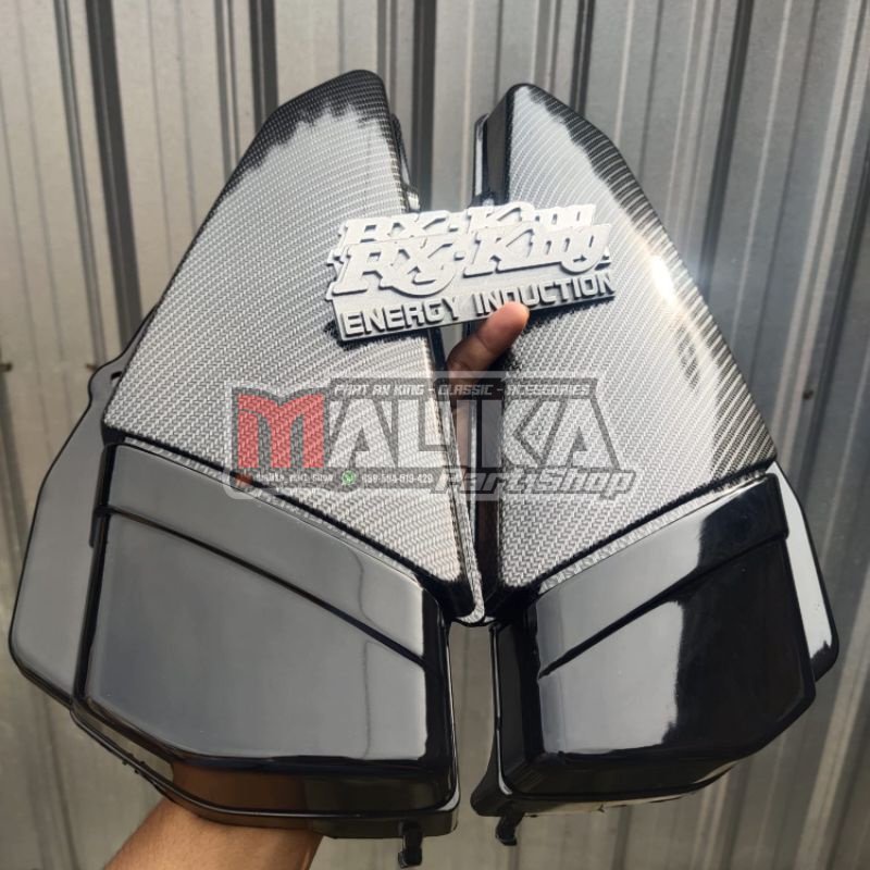 Best Seller cover box aki rx king carbon- tempongan rx king carbon-tutup aki rx king carbon