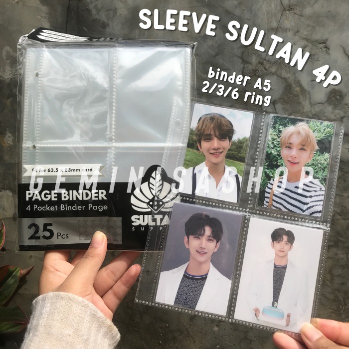 

[1 PACK] SLEEVE 4P / 8P SULTAN PAGE BINDER A5 (3 RING) PHOTOCARD