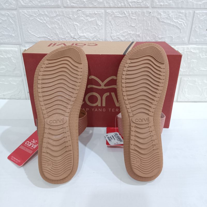 Sandal Flat Kokop untuk Perempuan Merk Carvil Tipe Ghea 03 L size 36-40 | Sandal Carvil Ghea 03 | Sandal Carvil Cewe Terbaru