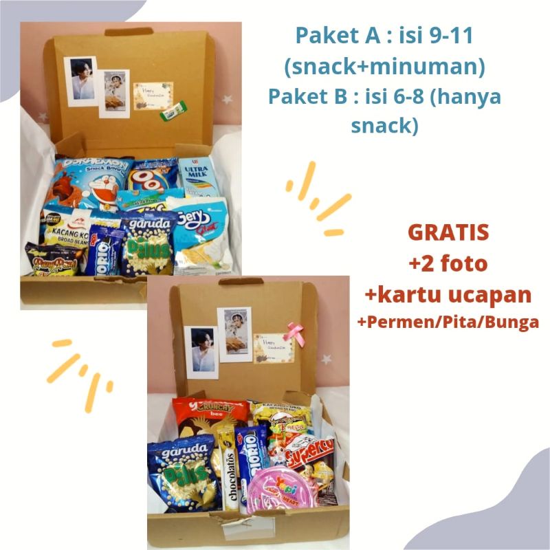 

Snack Box Gift/Hampers Wisuda/Graduation/Sidang/Birthday/Anniversary