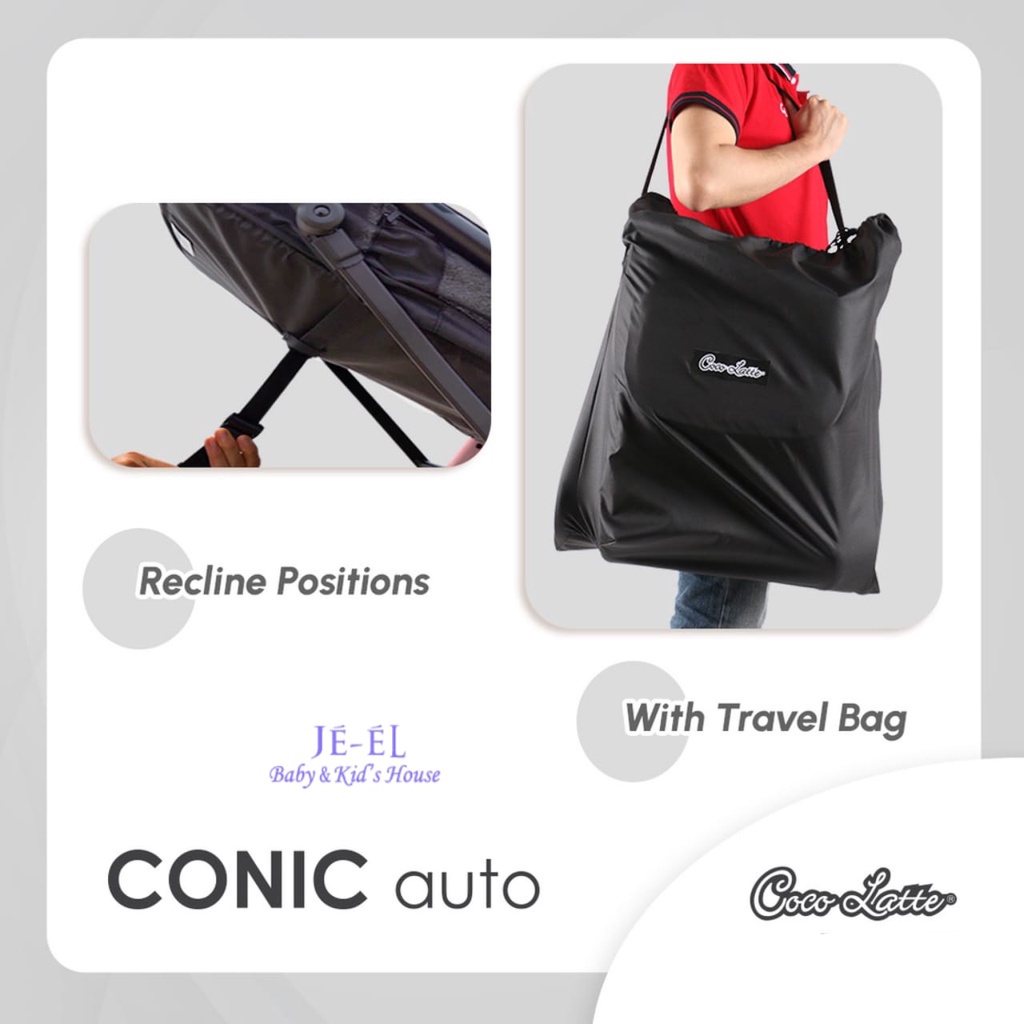 Cocolatte Stroller Conic Auto Cabin Size Autofold Lipat Otomatis / Stroller Cabin Size