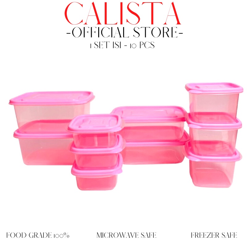 FOOD KONTAINER/CONTAINER SET - TOPLES KOTAK CALISTA RUMOI BENING SEALWARE 1 SET ISI 12PCS - TEMPAT WADAH PENYIMPANAN MAKANAN BUAH SAYUR DIKULKAS - FOOD PREPARATION STORAGE SET - TOPLES KULKAS SET - TOPLES KUE KERING LEBARAN 1 SET