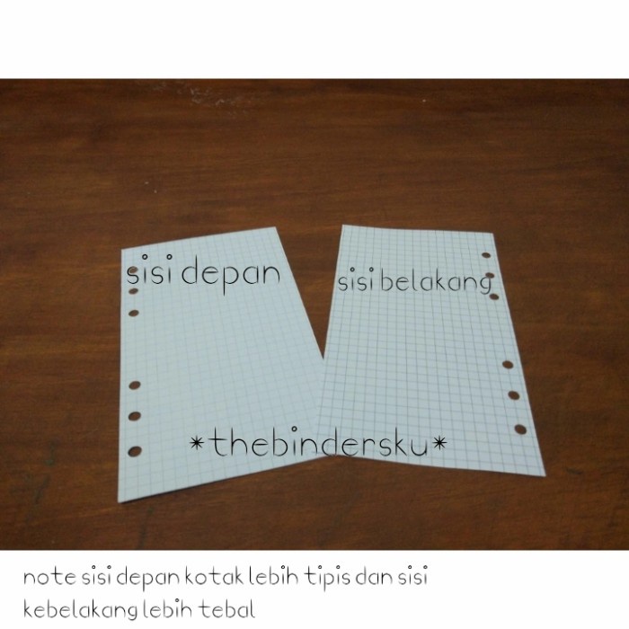 

REFILL ISI KERTAS BINDER 6 RING A6 DAN A5 DOTT GRID