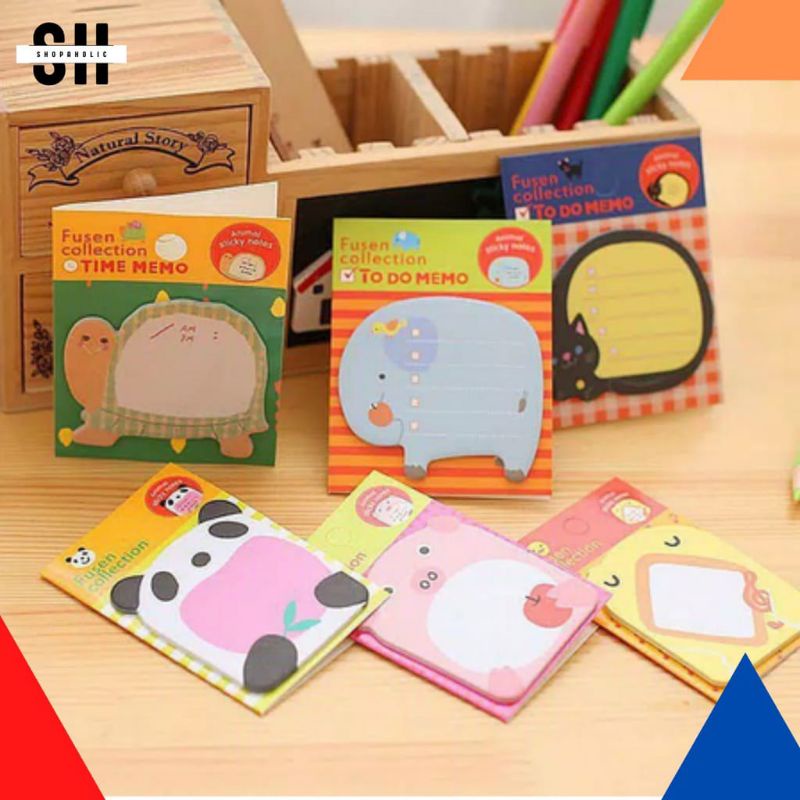 

Sticky Notes Motif Hewan Tempelan Kertas Catatan Memo Note Karakter Animal