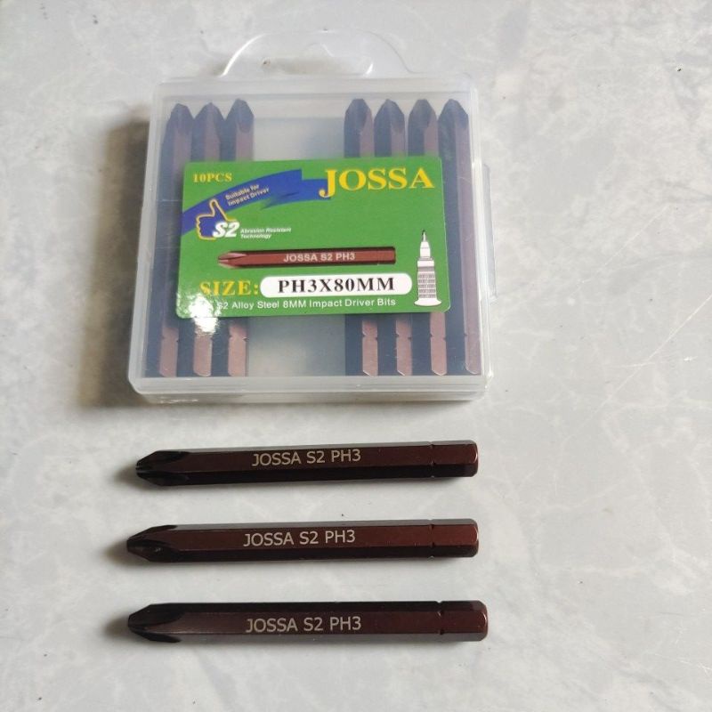 JOSSA Mata obeng ketok PH3 heavy duty / JOSSA Impact driver bits PH3 heavy duty