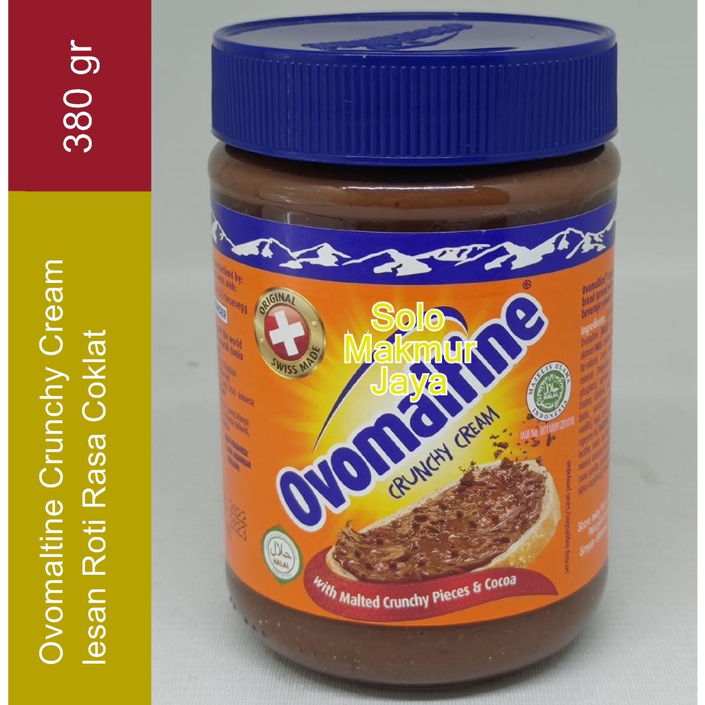

Ovomaltine Crunchy Cream, Olesan Roti Rasa Coklat 380 gr