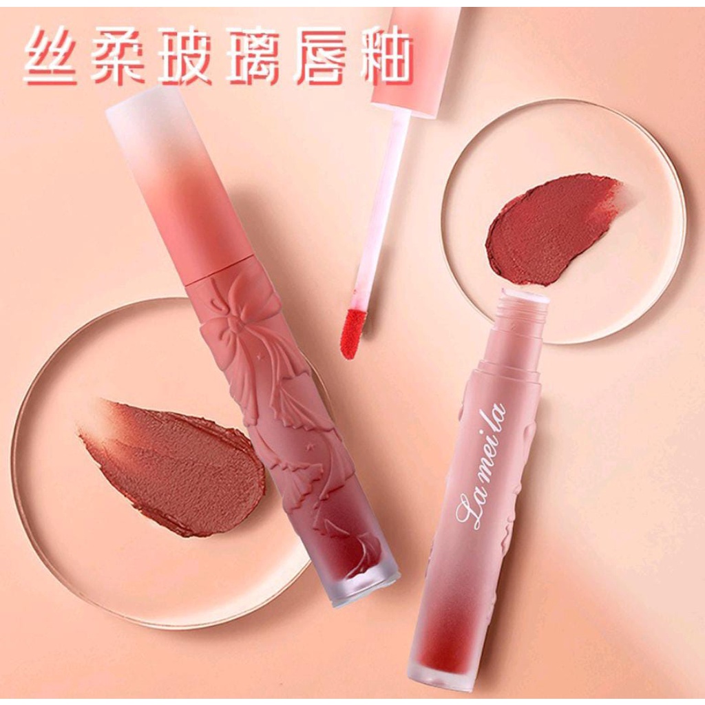 LAMEILA Lip Cream Ribbon PITA Lipstick Lip Gloss Lipstik Waterproof