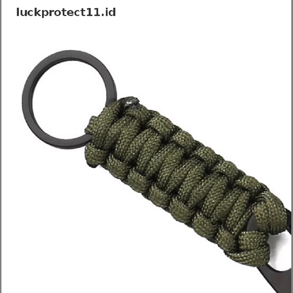 /Fashion Hot// Fashion// Outdoor Camping Carabinar Paracord Gantungan Kunci Tali Klip Pengait Pembuka Botol Camo.