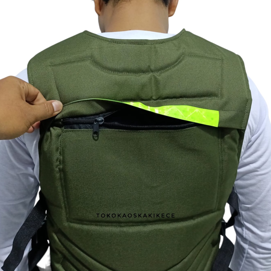 Jaket Rompi Motor Touring Kantong Kargo