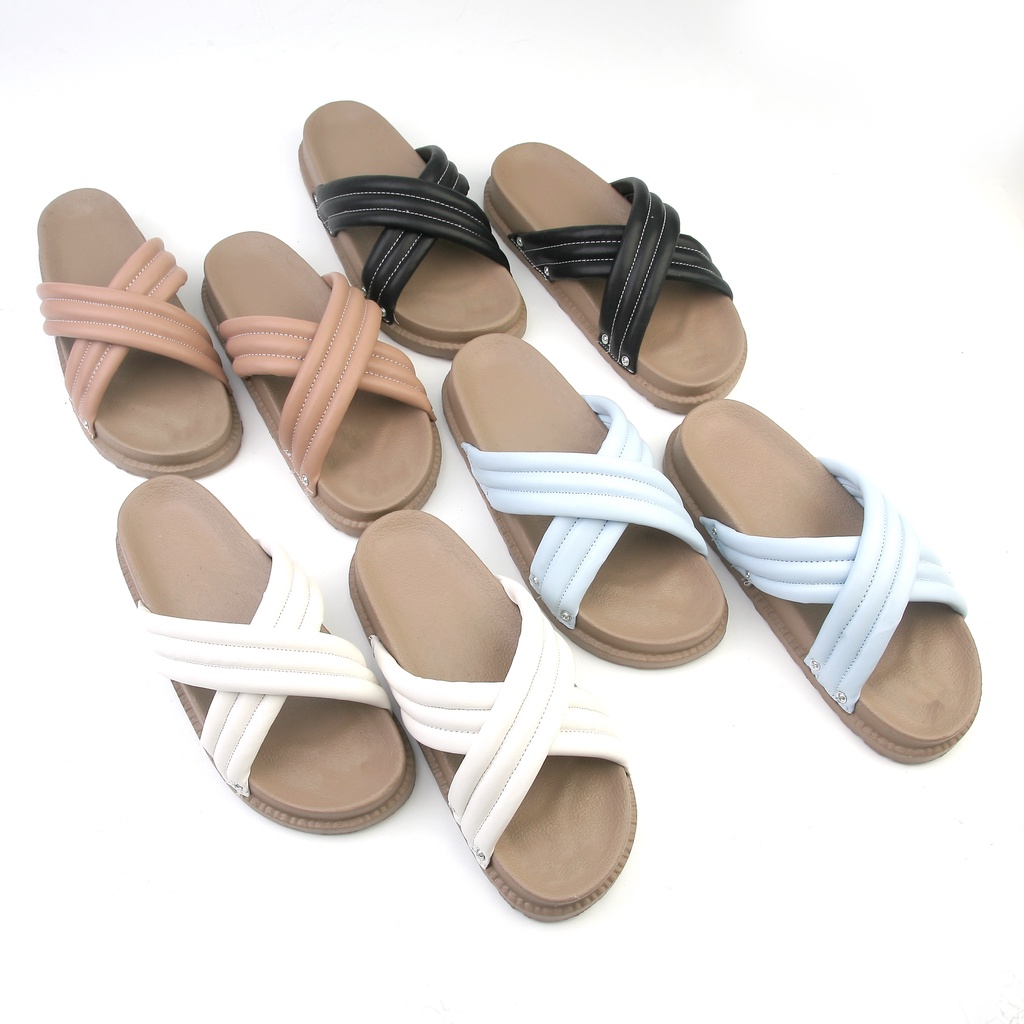 Lexy - Quensley Sandal Platform Wanita Busa Kekinian