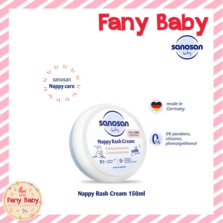 SANOSAN BABY NAPPY RASH CREAM 150ML