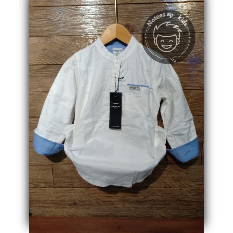 NOTEESSPKIDS | KURTA PUTIH LENGAN PANJANG ANAK BAHAN ADEM / BAJU LEBARAN/BAJU KOKO / BAJU MUSLIM ANA