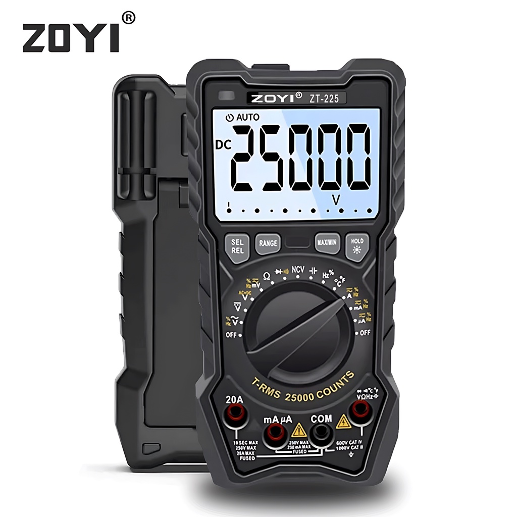 ZOYI ZT-225 Digital Multimeter T-RMS 25000 Counts Continuity Diode