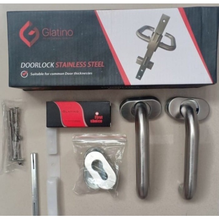 Gagang Kunci Pintu Almunium Glatino Al Glt 201 / Lever Set Pintu Almunium