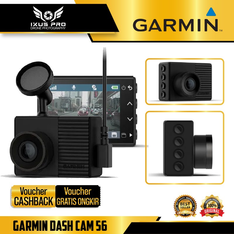 Garmin Dash Cam 56 1440p Dash Cam with 140-degree Field of View