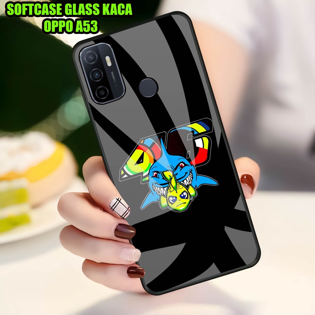 Softcase Glass Kaca OPPO A53]- Case Hp Pelindung Handphone OPPO A53] [ A83]