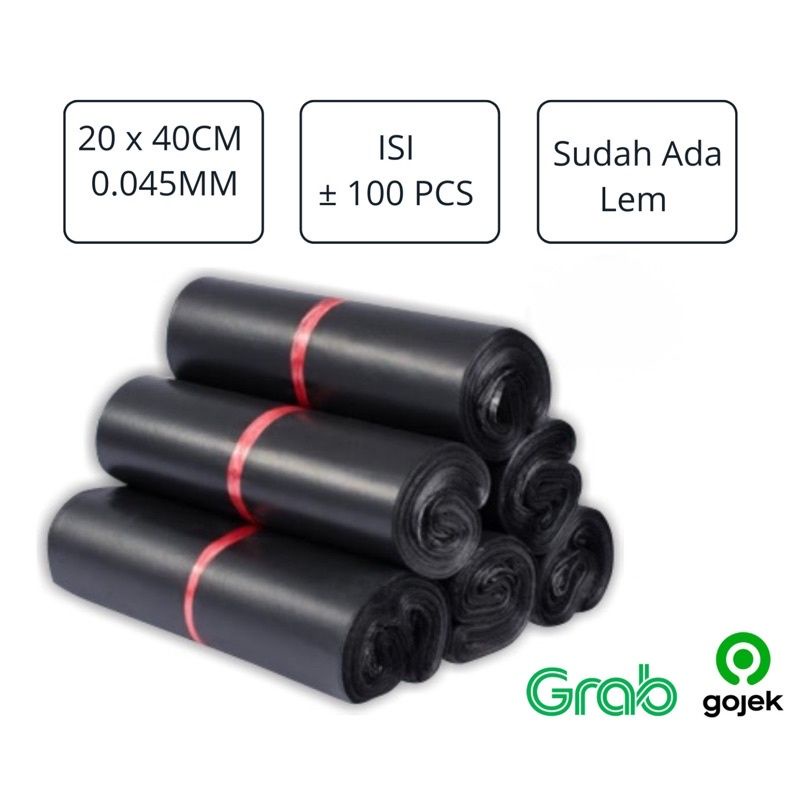

Plastik Packing Baju/Polymailer Olshop LDPE 20x40CM Glossy Isi 100Pcs Lem Perekat