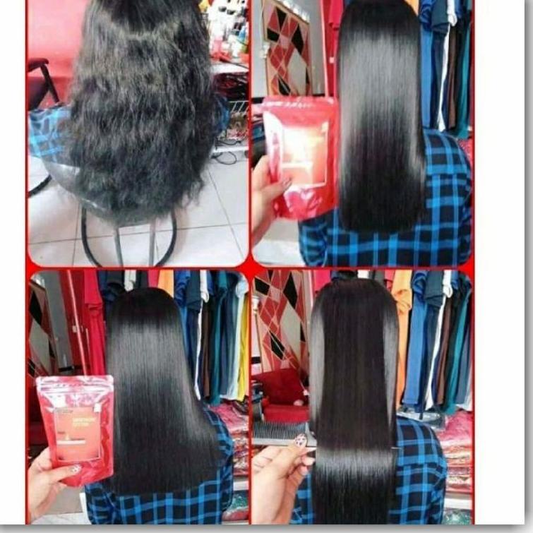 ㊛ Obat Smoothing Rambut Salon Permanen Keratin Step 1 dan Step 2 Original | PELURUS RAMBUT PERMANEN 