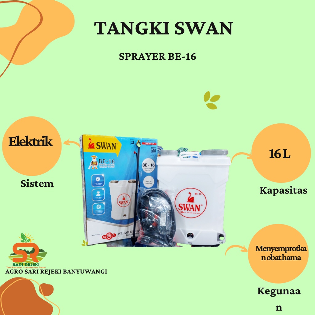 TANGKI SWAN ELEKTRIK CAS  BE 16 SPRAYER