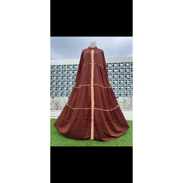 gamis twill kombinasi susun